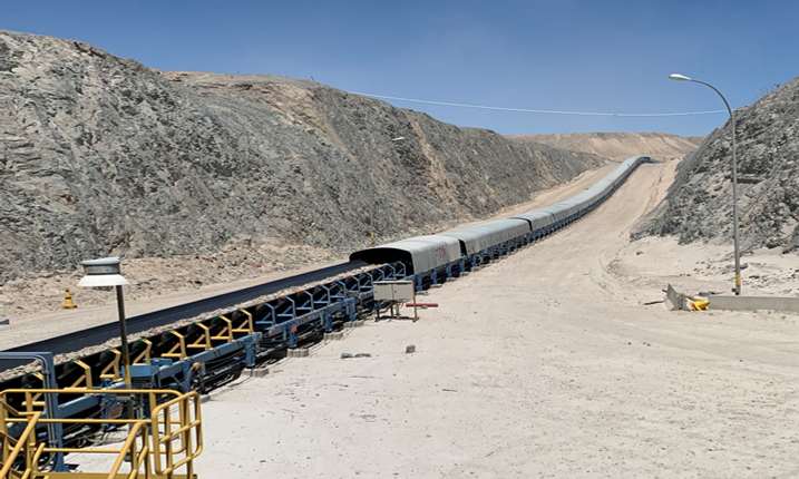 Documented long-distance copper conveyor installation in Chile